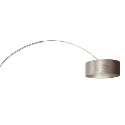 Afbeelding van Steinhauer Vloerlamp Sparkled light 8125 staal kap zilveren velours