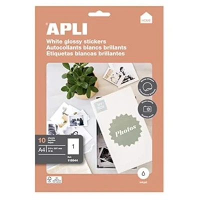 Afbeelding van APLI 118944 Home Etiketten wit glanzend 210 x 297 mm 10 vellen