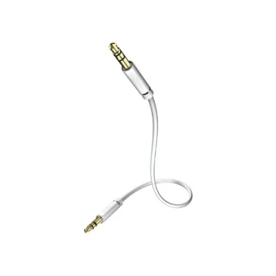Afbeelding van Inakustik 003101005 Jackplug Audio Aansluitkabel [1x male 3,5 mm 1x mm] 0.50 m Wit Verguld