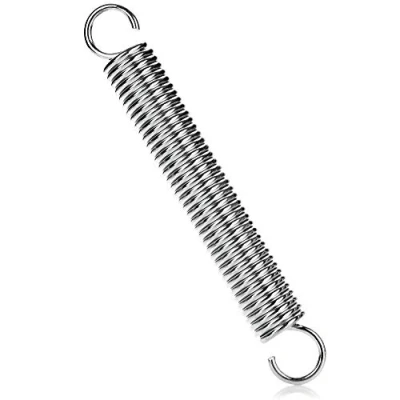 Afbeelding van COM FOUR® trekveer met dubbele haak veer voor tenten, luifels, caravans bevestigingsaccessoires luifel stalen (1 stuk trekveer)
