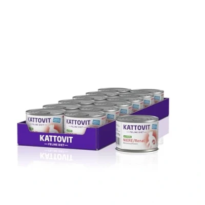 Afbeelding van 6x185g Nier/Renal (Nierfalen) Kalkoen Kattovit Kattenvoer