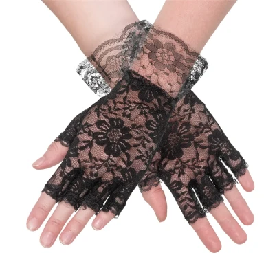 Afbeelding van Boland Kanten handschoenen Paris Zwart Volwassenen Vrouwen Charleston Flapper Roaring 20&#039;s Carnaval Themafeest