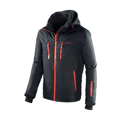 Afbeelding van Black Crevice Ski jack voor heren, in verschillende kleuren en maten, wind waterdichte functionele jas zakken met ritssluiting, skijack capuchon