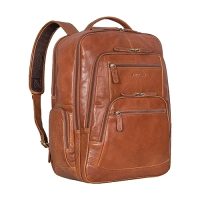 Afbeelding van STILORD &#039;Igor&#039; Leren Rugzak Grote Mannen en Vrouwen Laptop 18 Inches Zakelijke Reizen Leraren Tas, Kleur:maraska bruin