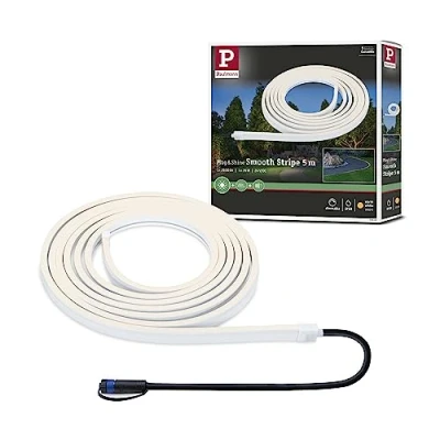 Afbeelding van Paulmann 94680 Plug &amp; Shine LED buitenverlichting Strip Smooth IP67 5m incl. 1x11 W dimbaar wit kunststof 3000 K