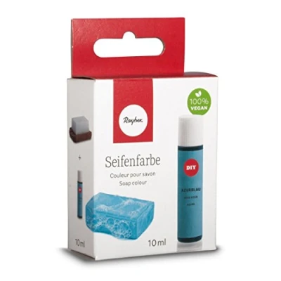 Afbeelding van Rayher Hobby 34246374 zeepverf, 10 ml, geurloos, 100% veganistisch, vrij van schadelijke stoffen en ecologisch afbreekbaar, in hersluitbare plastic flesjes met schroefdeksel, goed te doseren,