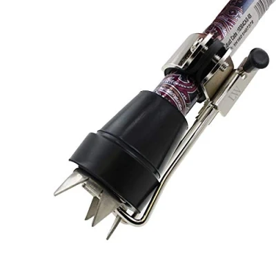 Afbeelding van rubberferrules.co.uk ICE GRIP STUDDED RETRACTABLE WALKING STICK SNOW TIP PRONG SPIKE DOOR LIFESWONDERFUL® Suitable for all sizes between 16mm and 27mm