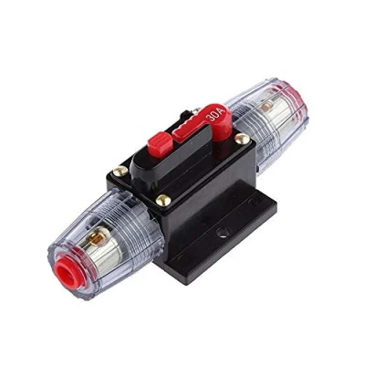 Afbeelding van Mintice 12V 30A Stroomonderbreker Auto Audio Inline Reset zekering Handmatige Zekeringblok Zekeringhouder Bescherming Stereo