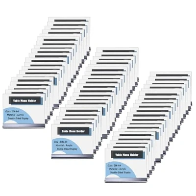 Afbeelding van TUKA i AKUT 60x Acryl Folderhouder T Type met Voet, A4 Liggend Bordhouder Posterhouder Menuhouder, Folderstandaard Dubbelzijdig standaard voor Horeca Kantoren Tentoonstelling, TKD8204
