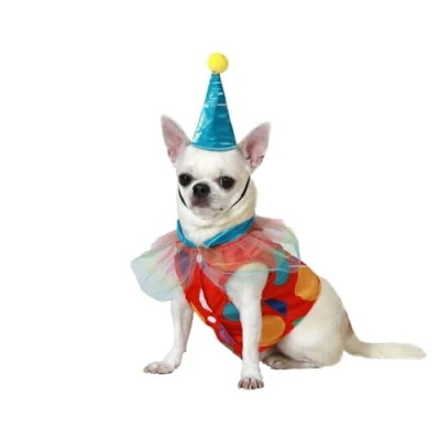Afbeelding van Kostuum voor honden Maat S Clown
