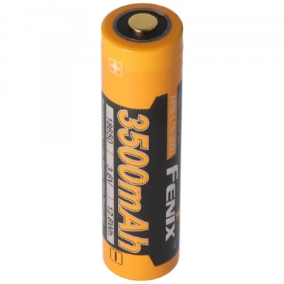 Afbeelding van Panasonic 18650 Li ionbatterij met 3500 mAh en drievoudig beschermingscircuit, 68,66 x 18,4 mm