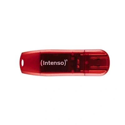 Afbeelding van Intenso USB 2.0 stick 128GB, Rainbow Line, rood (R) 28MB/s, (W) 6.5MB/s, blisterverpakking