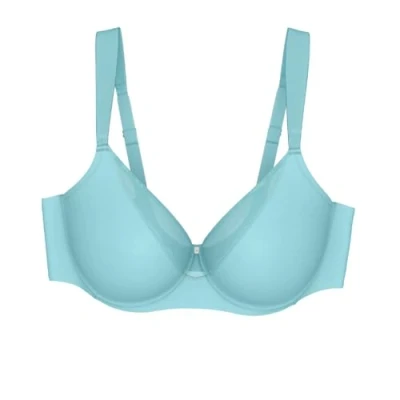 Afbeelding van Triumph True Shape Sensation T W01 Minimizer beha, brede bandjes, ondergoed, ondoorzichtig, Zilverblauw., 75E