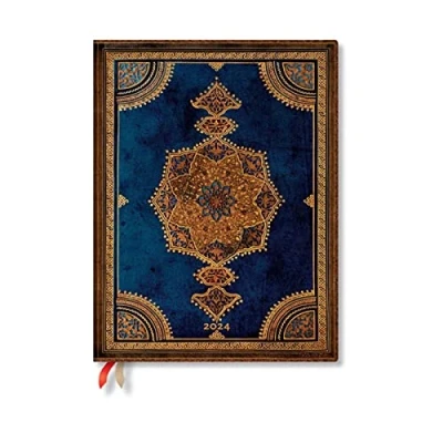 Afbeelding van Paperblanks Safavid Indigo (Safavid Binding Art) Ultra Dagplanner voor 12 maanden 2024