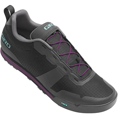 Afbeelding van Giro Tracker Fastlace Fietsschoenen, Dames, Maat: 36, Black/throwback purple Textiel/ synthetisch