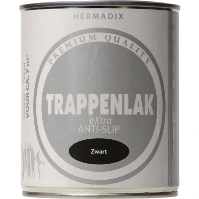 Afbeelding van Traplak Hermadix 750 ml (Zwart, Waterbasis)