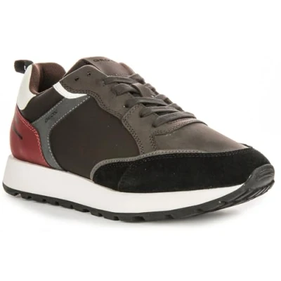 Afbeelding van Geox U Partenio B Sneakers voor heren, Dark Coffee Black, 45 EU