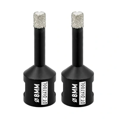 Afbeelding van DT DIATOOL Diamant Boor 2 STKS 8mm Gatenzaag voor Droge Boren Tegel Porselein Marmeren Keramische