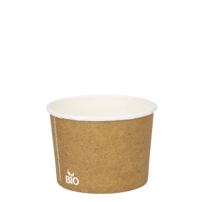 Afbeelding van BIO kartonnen soepbeker 250ml composteerbaar bruin
