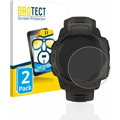 Afbeelding van BROTECT Screenprotector voor Garmin Instinct Solar Folie Beschermfolie transparant (2 Stuks)