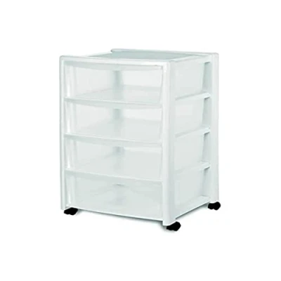 Afbeelding van Stefanplast &quot;Libera&quot; 4 laden hoge opbergruimte, wit, 40 x 80 cm