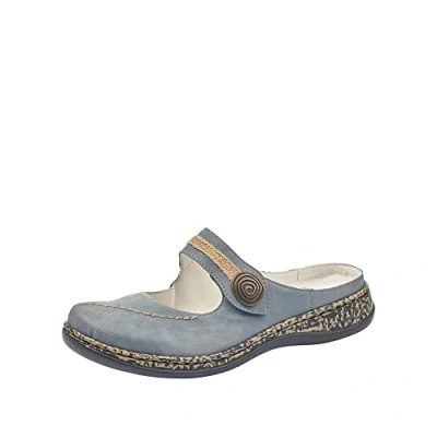 Afbeelding van Rieker 46391 clogs voor dames, Blauw jeans 14, 37 EU