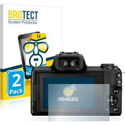 Afbeelding van BROTECT (2 Stuks) Schermbeschermer voor Canon EOS M50 Mark II Screen Protector Transparant