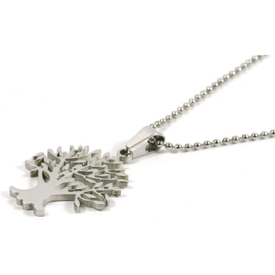 Afbeelding van IbizaMen rvs ballchain levensboom unisex 74cm
