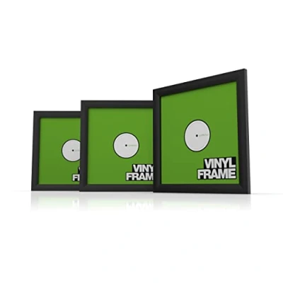 Afbeelding van Glorious vinyl Frame Set zwart 3x cover frames voor 12&quot; platen, eenvoudig te bevestigen en vervangen, verstelbare bevestiging,