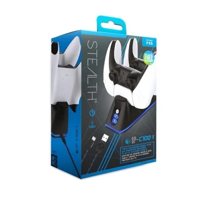 Afbeelding van STEALTH SP C100 V Dual dockingstation met kabel voor spelen en opladen PS5 zwart