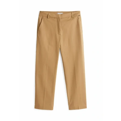Afbeelding van Tommy Hilfiger Straight Broek, Dames, Maat: 32, Safari canvas