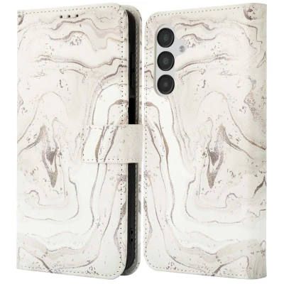 Afbeelding van Samsung Galaxy A16 (5G) Hoesje Kunstleder imoshion Bookcase Sandy Marble Telefoonhoesje