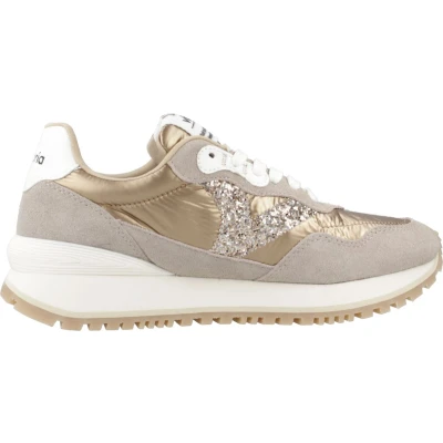 Afbeelding van Victoria Shoes Sneakers laag, Dames, Maat: 38, Platine Textiel