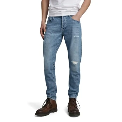 Afbeelding van G Star Raw 3301 Slim Jeans heren,Blauw (Faded Niagara Restored D316 g007),32W / 34L