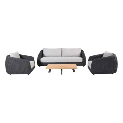Afbeelding van Cosmic salontafel met teak tafelblad 120 x 78 25 cm 4SO