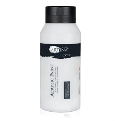Afbeelding van Artina Acrylverf titaanwit 1000 ml acryl verf tubes 1L plakkaatverf