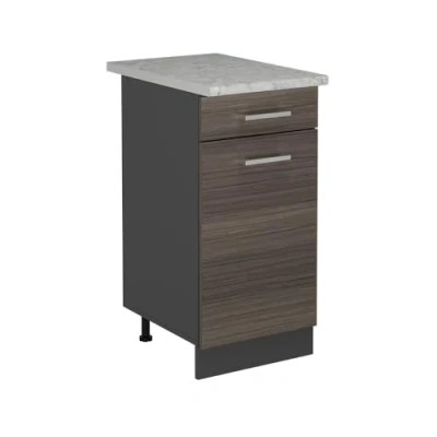 Afbeelding van Vicco Keukenonderkast R Line, Edel grijs/Antraciet, 40 cm WB Marmer