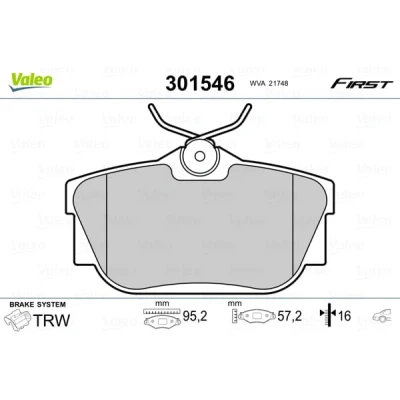 Afbeelding van Valeo Remblokset 301546