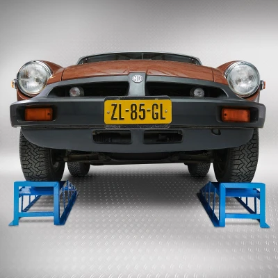 Afbeelding van Datona Oprijbokken XXL Auto Set 2 Ton Per Paar Blauw