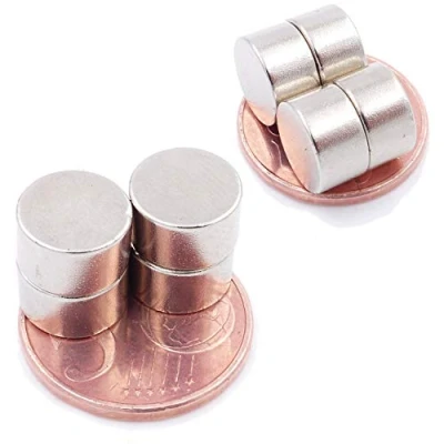 Afbeelding van Brudazon 10 mini schijfmagneten 10x6 mm N52 dikke stand neodymium magneten ultrasterk Power magneet voor modelbouw, foto, whiteboard, notitiebord, koelkast, knutselen magnetische schijf extra sterk