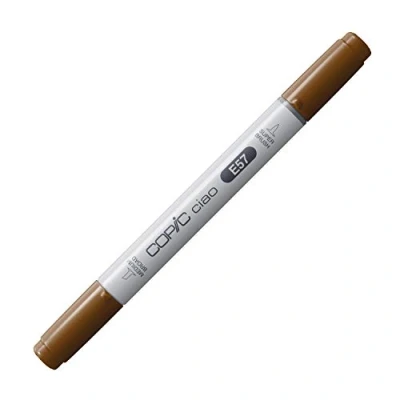 Afbeelding van COPIC Ciao Marker Type E 57, Light Walnut, veelzijdige layout marker, op alcoholbasis, met een medium breedte en brush tip