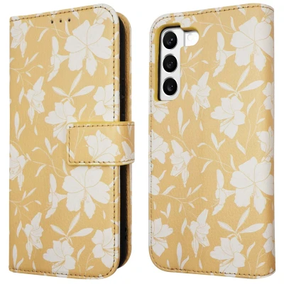Afbeelding van Samsung Galaxy S22 Hoesje Kunstleder iMoshion Bookcase Geel Telefoonhoesje