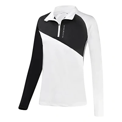 Afbeelding van Black Crevice Dames Zipper functioneel shirt, zwart/wit, 42