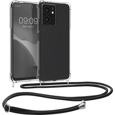 Afbeelding van kwmobile telefoonhoesje geschikt voor Xiaomi Redmi Note 12 (4G) Hoesje met telefoonkoord Back cover in transparant / zwart