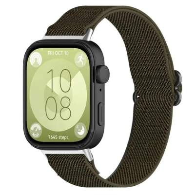 Afbeelding van Elastische Nylon band Donkergroen Huawei Fit 3
