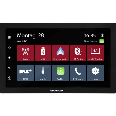 Afbeelding van Blaupunkt Oslo 600 DAB Autoradio enkel DIN Apple CarPlay, Android Auto, Geïntegreerd navigatiesysteem, Incl. afstandsbediening, antenne, Bluetooth