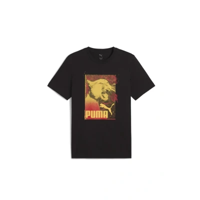 Afbeelding van Puma Graphics Photoprint Tshirt print, Heren, Maat: Small, Black