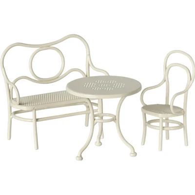 Afbeelding van Maileg poppenhuis café set gebroken wit 8,5 cm