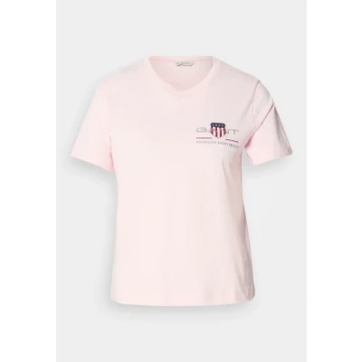 Afbeelding van GANT Archive Shield Tshirt basic, Dames, Maat: 3XL, Salmon