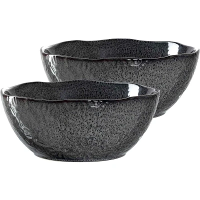 Afbeelding van Schaal Leonardo Matera Grijs 24 cm (2 Delig)
